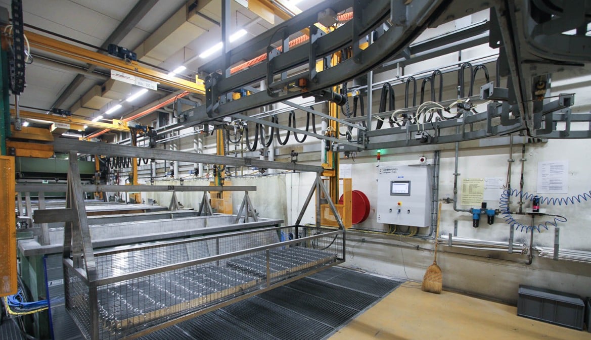 modernisierte Beschichtunganlage